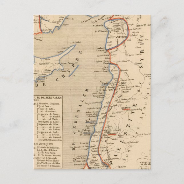 Terre Sainte depuis la deuxieme croisade Postkarte (Vorderseite)