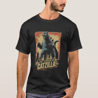 Terreur Vintage Tshirt de chat Chat Éffrayant Chat