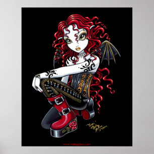Terri Rot tätowiertes Feen-Plakat Poster