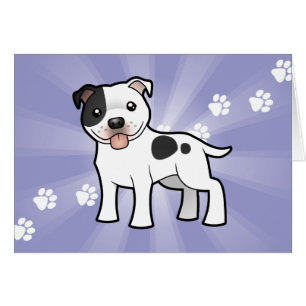 Terrier Cartoon-Staffordshires Stier