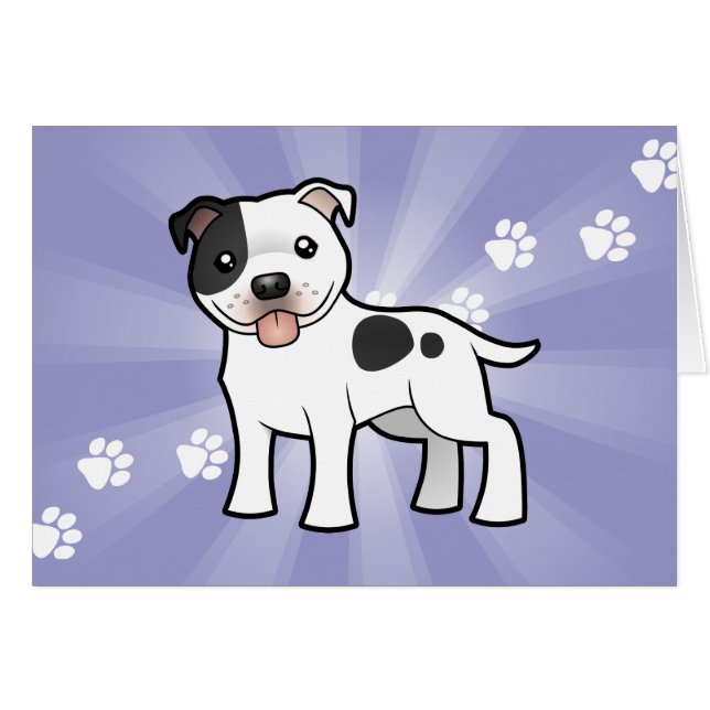 Terrier Cartoon-Staffordshires Stier (Vorderseite (Horizontal))