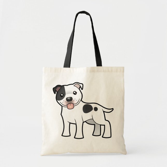 Terrier Cartoon-Staffordshires Stier Tragetasche (Vorne)