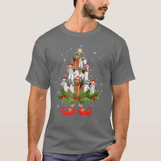 Terrier Christmas Tree Lights Niedliche Weihnachts T-Shirt