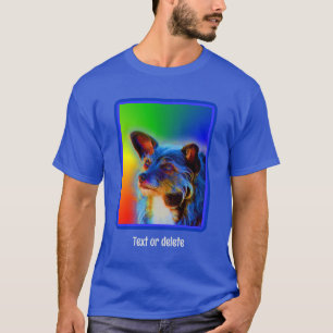 Terrier Dog Abstrakt Art Personalisiert T-Shirt
