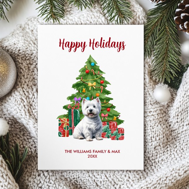 Terrier Dog Christmas Feiertagskarte (Von Creator hochgeladen)