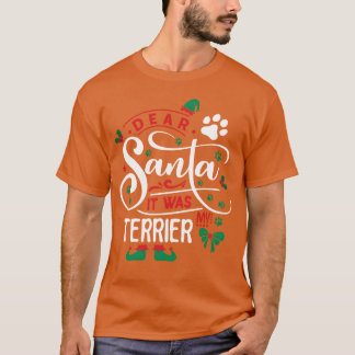 Terrier Dog Christmas Hund züchten Familienmädchen T-Shirt