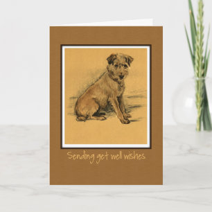 Terrier Dog, gut, sitzen Karte