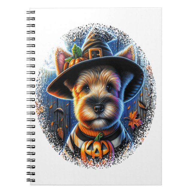 Terrier Dog Halloween Notizblock (Vorderseite)