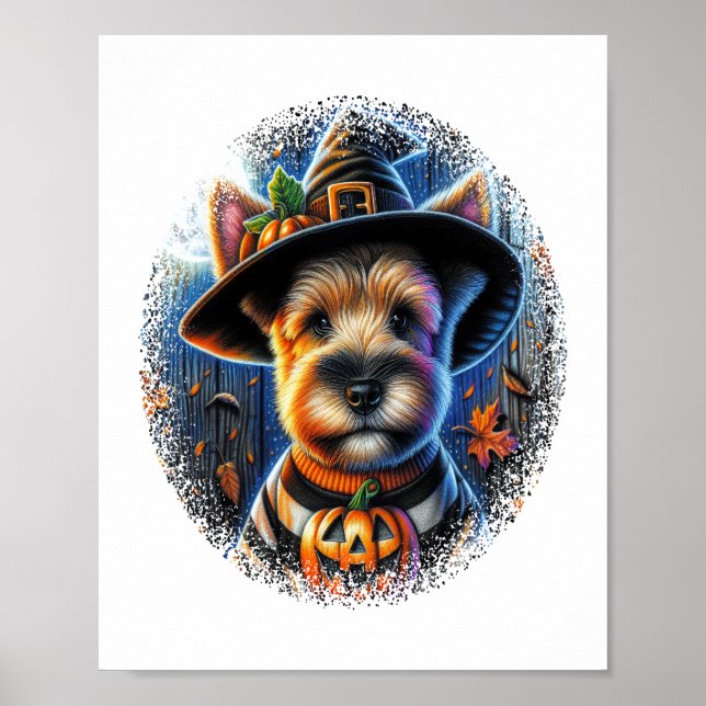 Terrier Dog Halloween Poster (Vorne)