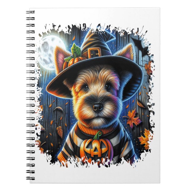 Terrier Dog Halloween Square Notizblock (Vorderseite)