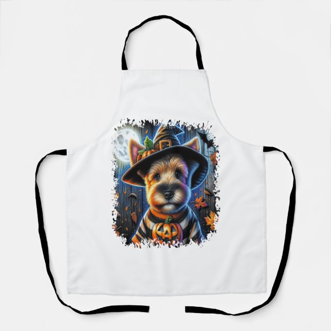 Terrier Dog Halloween Square Schürze (Vorderseite)