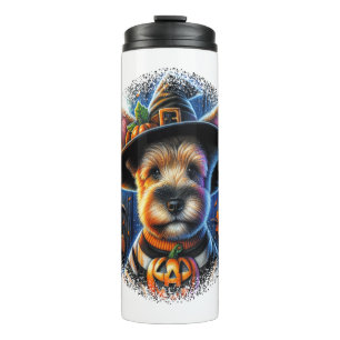 Terrier Dog Halloween Thermosbecher