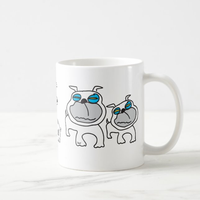 Terrier et tasse de bouledogue (Droite)