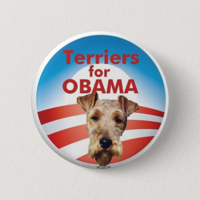 Terrier für Obama Button (Vorderseite)