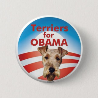 Terrier für Obama Button