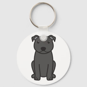 Terrier-HundeCartoon Staffordshires Stier Schlüsselanhänger