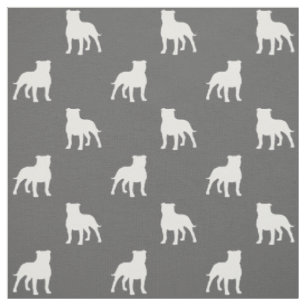 Terrier-HundeSilhouette-Muster Staffordshires Stoff