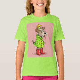Terrier in einem Regenmantel von Natasha Us T-Shirt
