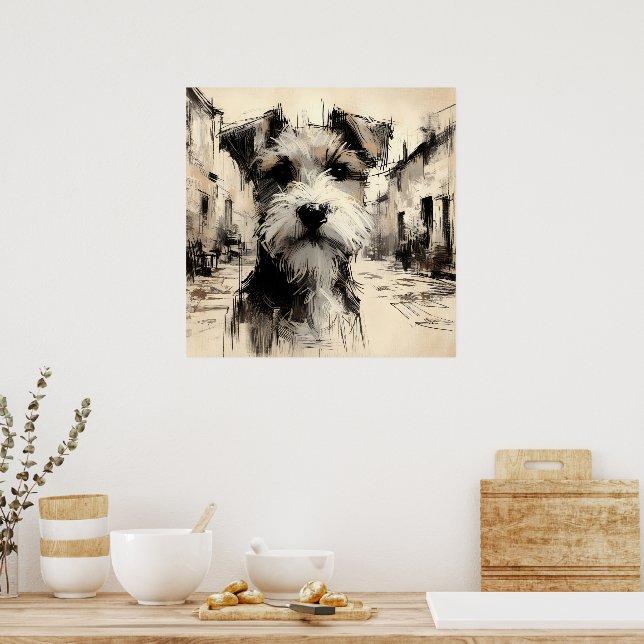 Terrier-Kunstposter Poster (Küche)