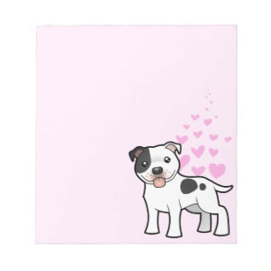 Terrier-Liebe Staffordshires Stier Notizblock