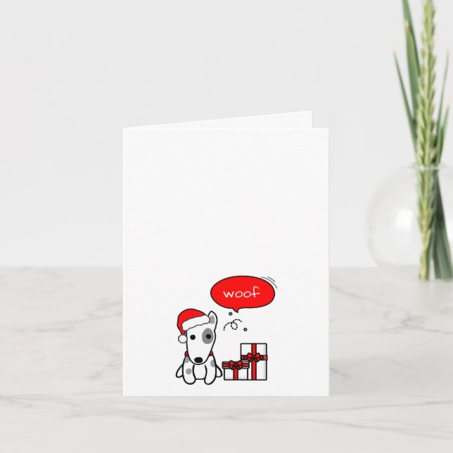 Terrier mit Geschenken Weihnachten (Vorderseite)