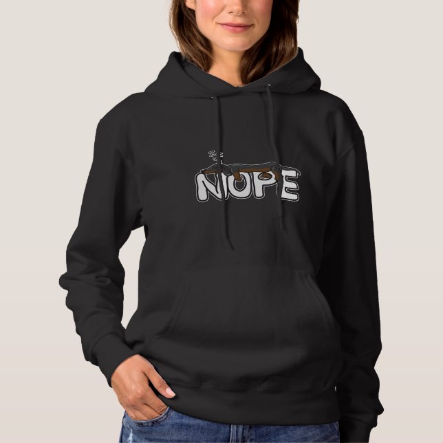 Terrier Nope Lazy Dackel Dog Lover Hoodie (Vorderseite)