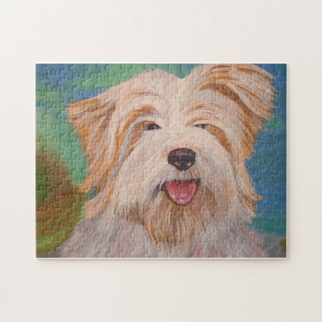 Terrier Portrait Niedlich Hunde Kunst (Horizontal)