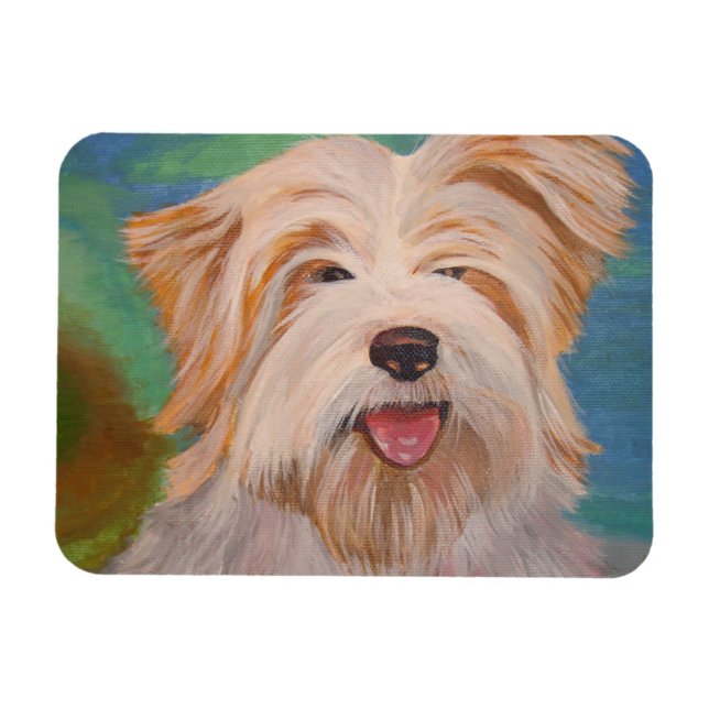 Terrier Portrait Niedlich Hunde Kunst Magnet (Horizontal)