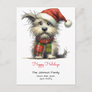 Terrier Puppy in einem glücklichen Urlaub in der W Postkarte