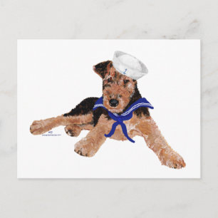 Terrier Seemannsjunge Postkarte