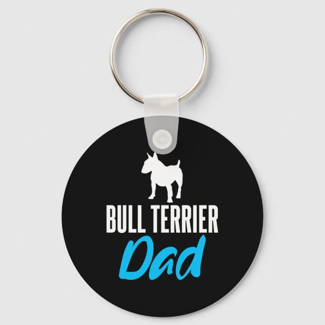 Terrier Vater Fun Sprichwort Hunde Besitzer Schlüsselanhänger (Vorderseite)