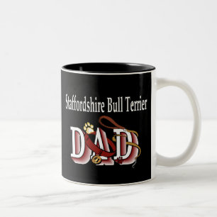 Terrier-Vater-Tasse Staffordshires Stier Zweifarbige Tasse