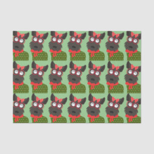Terrier-Weihnachten Seidenpapier