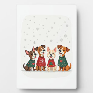 Terrier-Weihnachtschor Fotoplatte