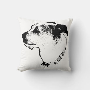 Terrier-Wurfkissen – Minimalistisch & Kühn Kissen