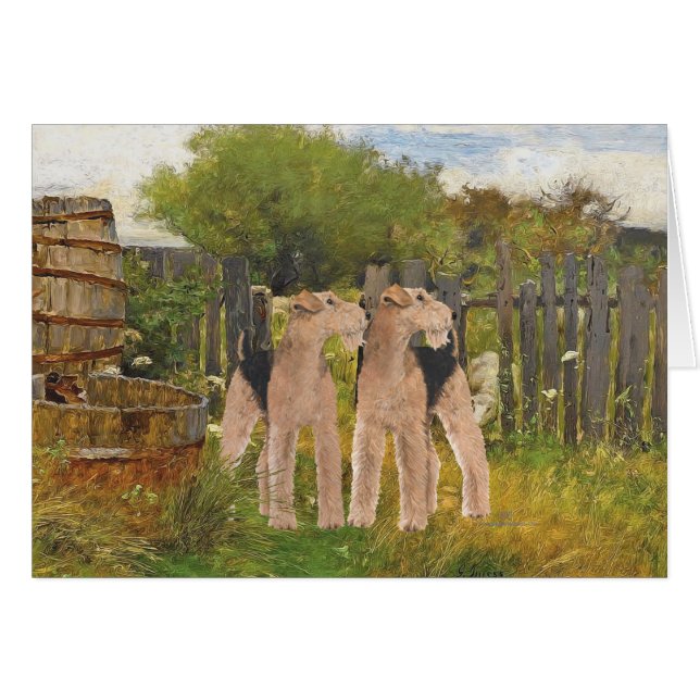 Terriers sur la ferme (Devant horizontal)