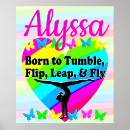 TERRIFIC TUMBLING GYMNASTICS DESIGN POSTER