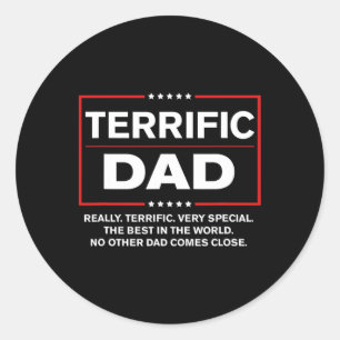Terrific Vater - Funny Donald Trump Fathers Day Gi Runder Aufkleber