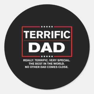 Terrific Vater - Funny Donald Trump Fathers Day Runder Aufkleber
