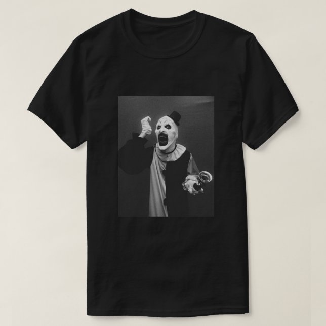 Terrifier Art des Clowns Horror Poster T-Shirt (Design vorne)