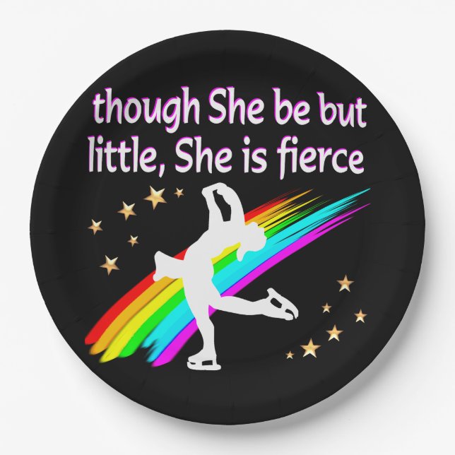 TERRIFIZIERTER UND TALENTIERTER FIGURE-SKATER PAPPTELLER (Vorderseite)