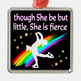 TERRIFIZIERTER UND TALENTIERTER FIGURE-SKATER SILBERNES ORNAMENT