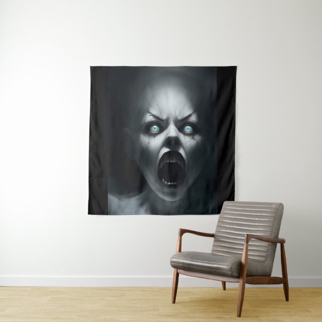 Terrifying Screaming Specter Wallpaper Wandteppich (Beispiel)