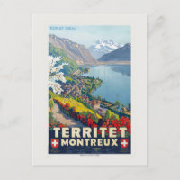 Territet Montreux Vintage Poster 1924