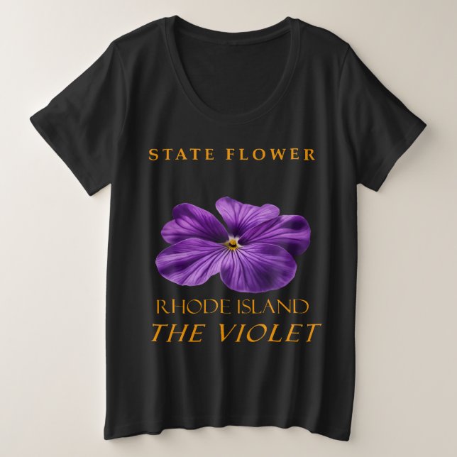 Territoriale Blume Rhode Große Größe T-Shirt (Design vorne)