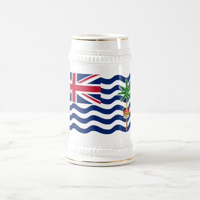 Territorialflagge des Britischen Indischen Ozeans Bierglas (Mittel)