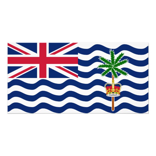 Territorialflagge des Britischen Indischen Ozeans Fotodruck (Vorne)