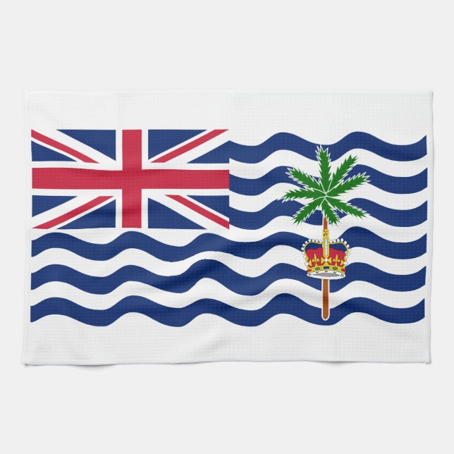 Territorialflagge des Britischen Indischen Ozeans Geschirrtuch (Horizontal)
