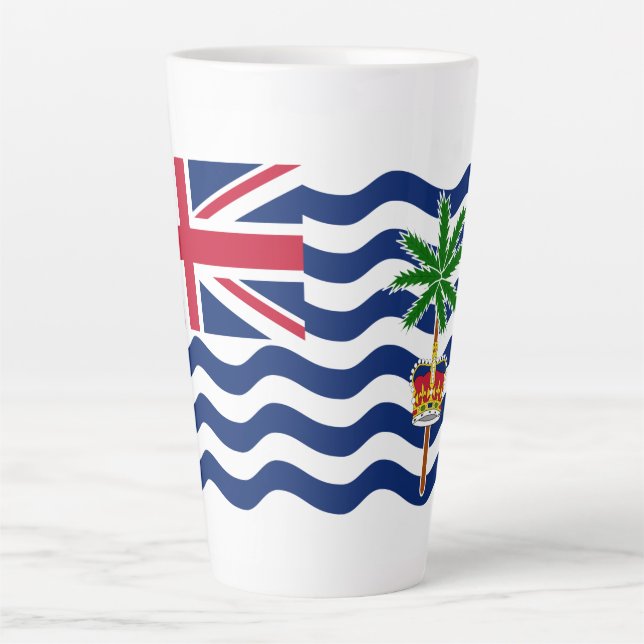 Territorialflagge des Britischen Indischen Ozeans Milchtasse (Vorderseite)
