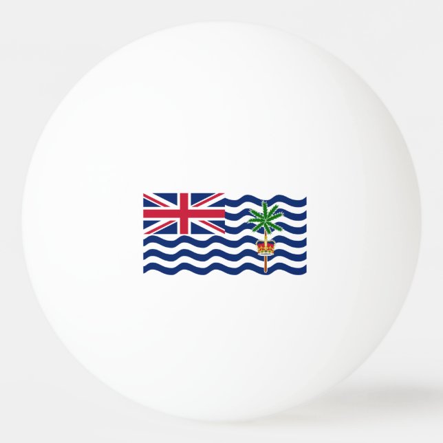 Territorialflagge des Britischen Indischen Ozeans Tischtennisball (Rückseite)